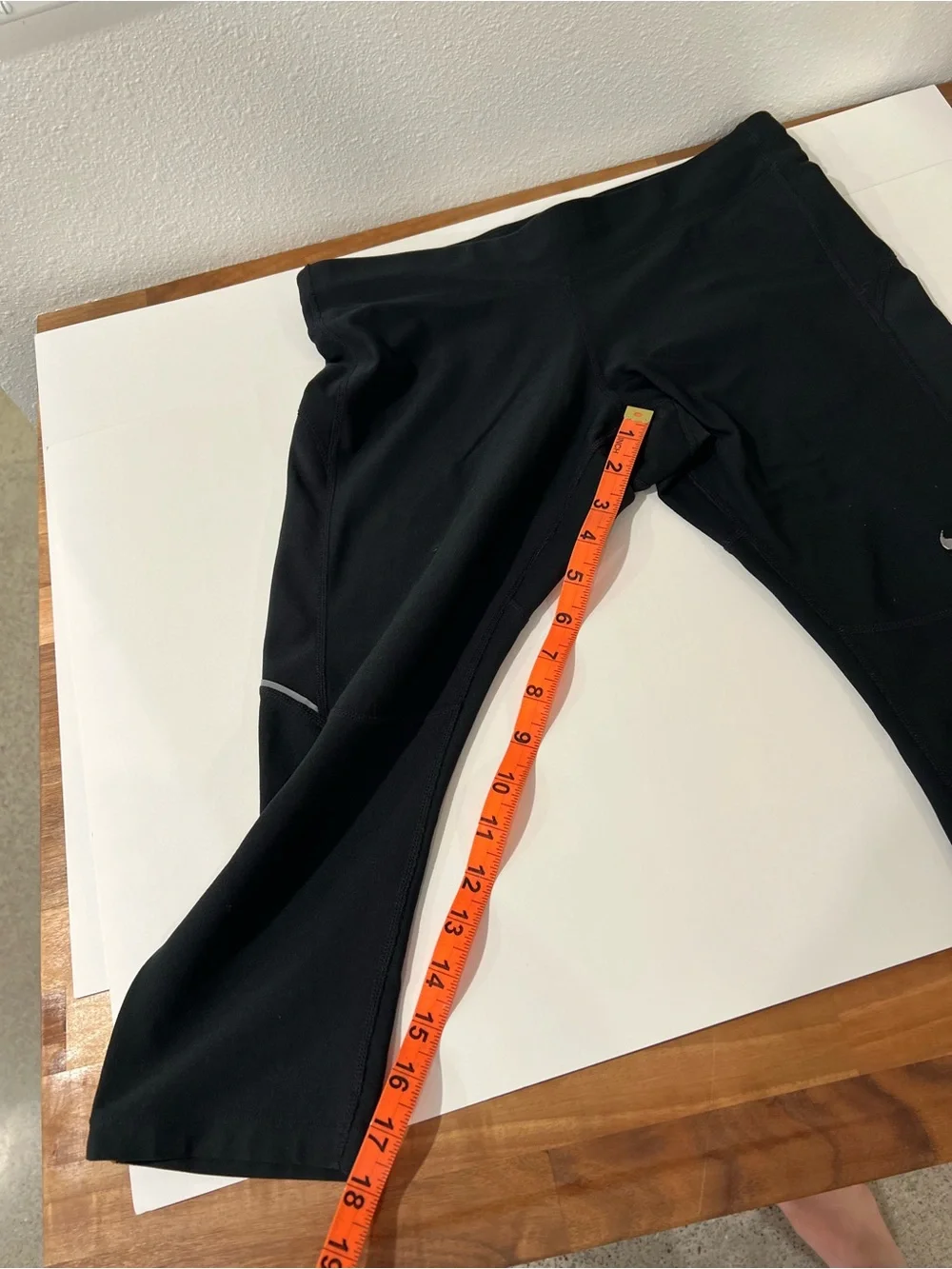 Nike Black Women’s Athletic leggings with Reflective Swoosh